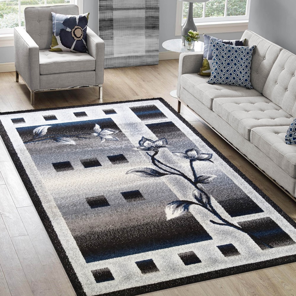 Krásný koberec do obývacího pokoje s motivem květin Šířka: 80 cm | Délka: 150 cm