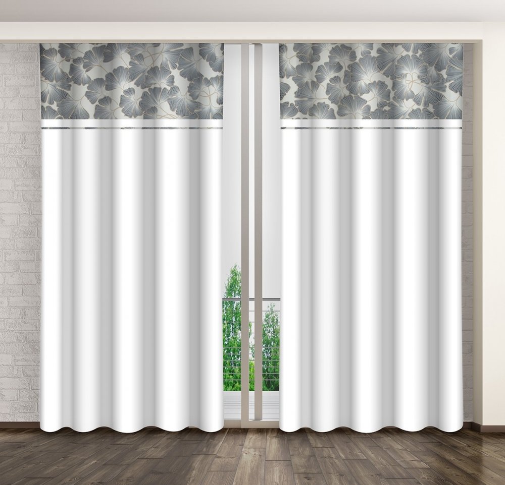 BieleelegantnézávesysovzoromlistiaDĺžka:250cm