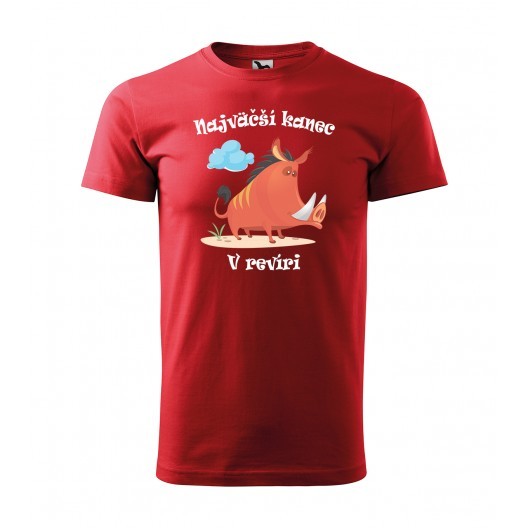 Pánske poľovnícke tričko pre najväčšieho kanca v revíri Červená L