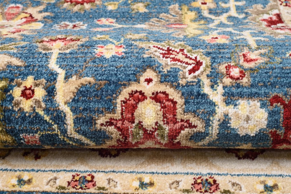 Covor albastru de epocă în stil oriental Lăţime: 120 cm | Lungime: 170 cm