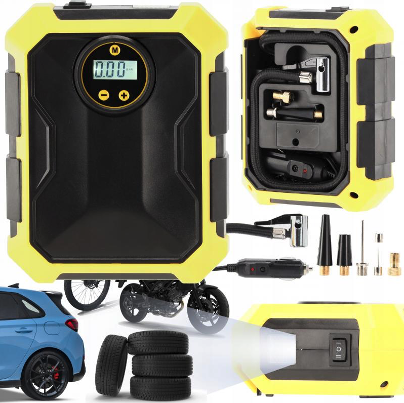 Compresor auto compact 12V cu putere de 100W