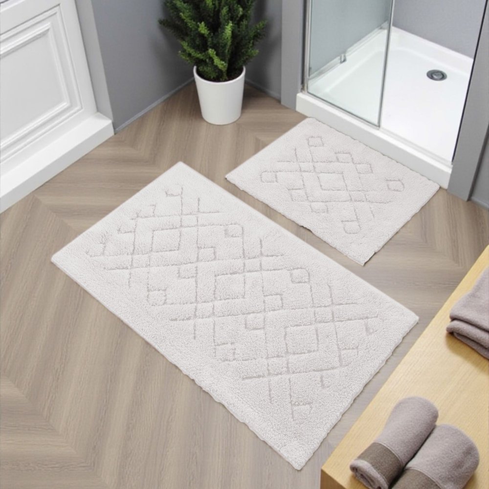 SúpravabavlnenýchkúpeľňovýchkobercovBoston12-krémováŠírka:60cm|Dĺžka:100cm