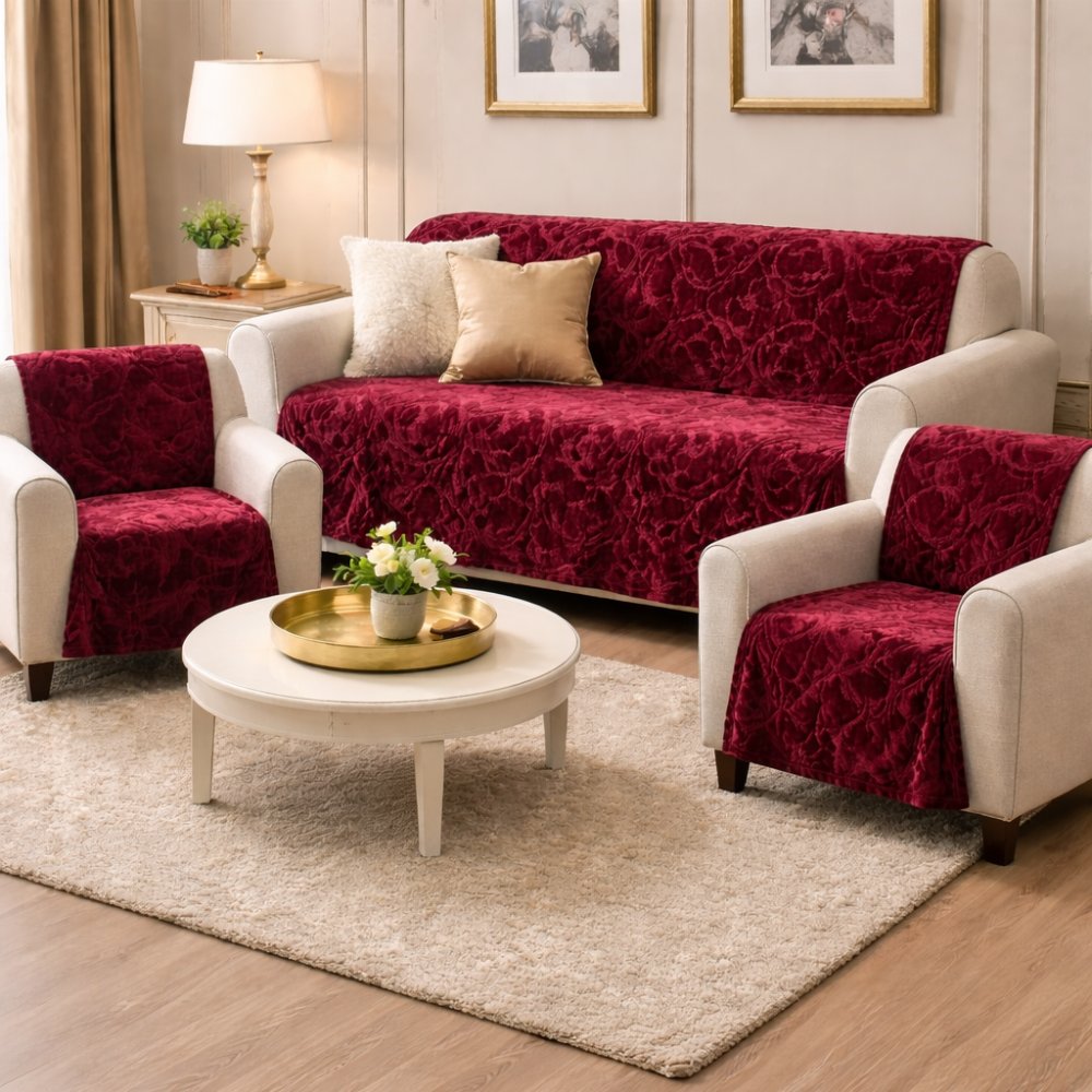 Setprehozovnapohovkuakreslásreliéfnymvzorom-bordovýŠírka:160cm|Dĺžka:210cm70828_126971