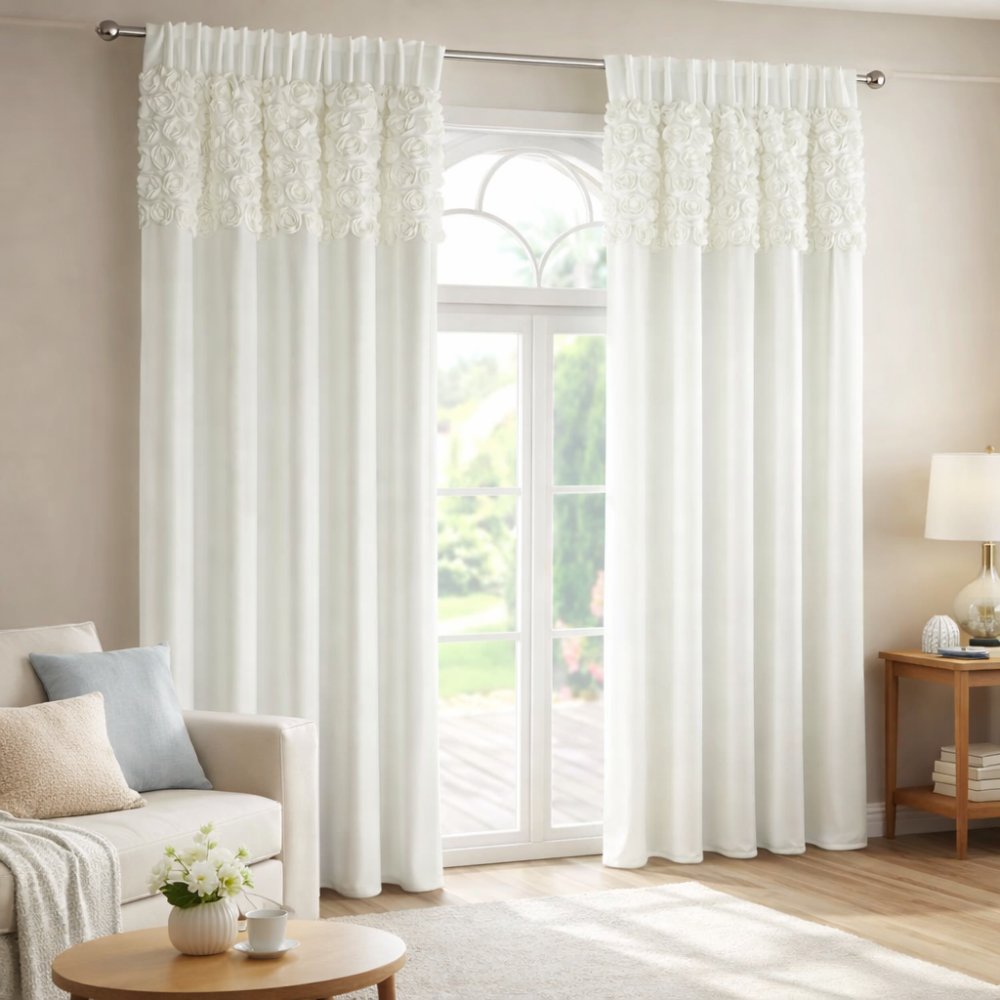 Kremovýzamatovýzávess3Družami-riasiacapáskaŠírka:140cm|Dĺžka:270cm