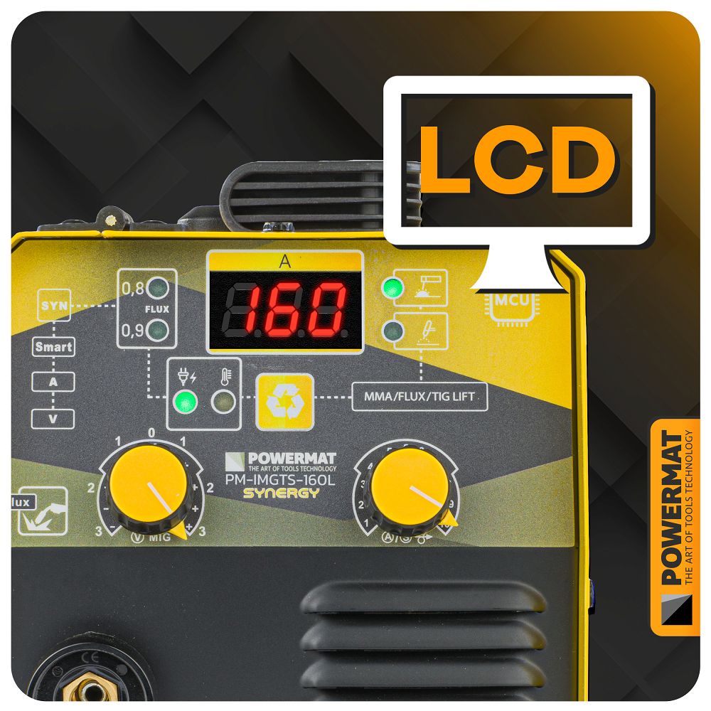 Invertorová zváračka MIG/MMA/TIG 160 A s LCD displejom