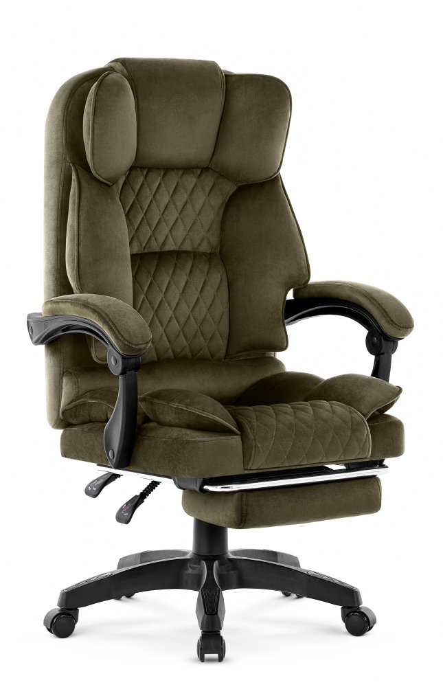 Fotografia produktu: Ergonomická kancelárska stolička HC-1031 s podnožkou - olivová zelená
