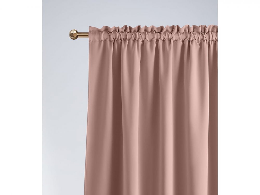 Draperie de culoare roz pudrat, cu rejansă 140 x 250 cm