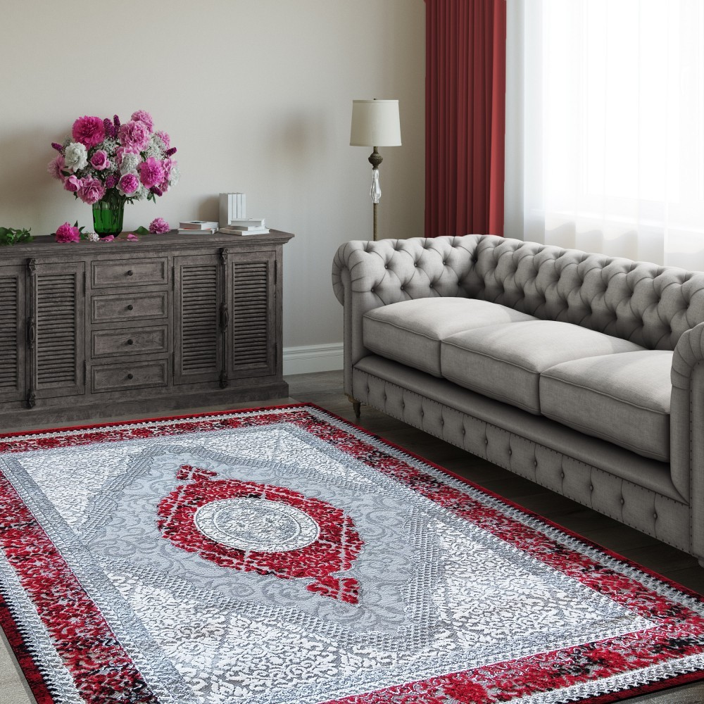 Exkluzívny koberec červenej farby vo vintage štýle Šířka: 240 cm | Délka: 330 cm