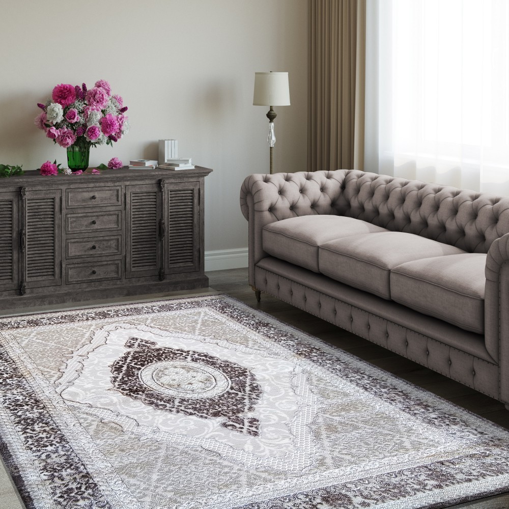 Exkluzívny koberec hnedej farby vo vintage štýle Šířka: 80 cm | Délka: 150 cm