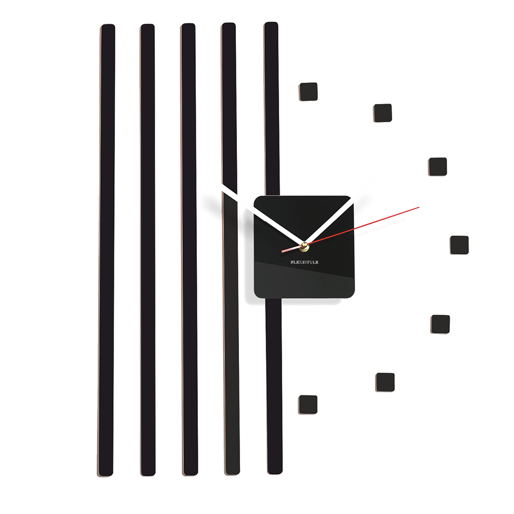 Nalepovací nástěnné hodiny do obýváku Vanilla-ecru