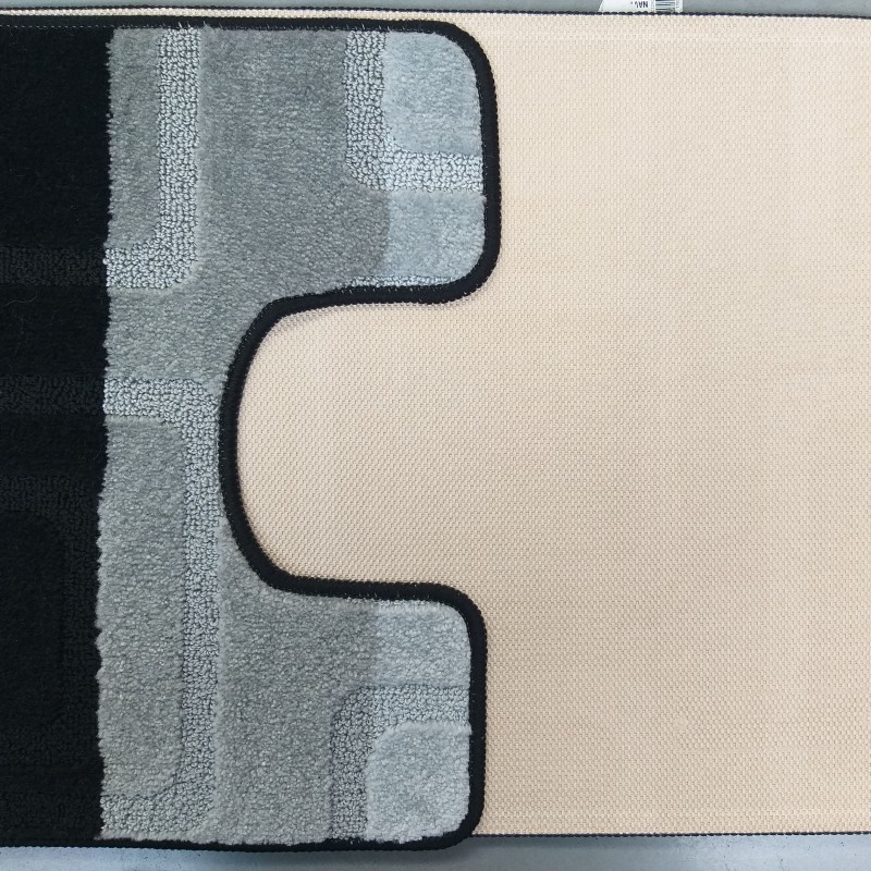 Set două covorașe negre pentru baie Lăţime: 50 cm | Lungime: 80 cm