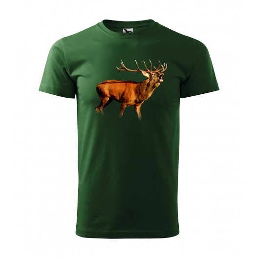 Originální pánské bavlněné tričko pro vášnivého myslivce Zelená XXL