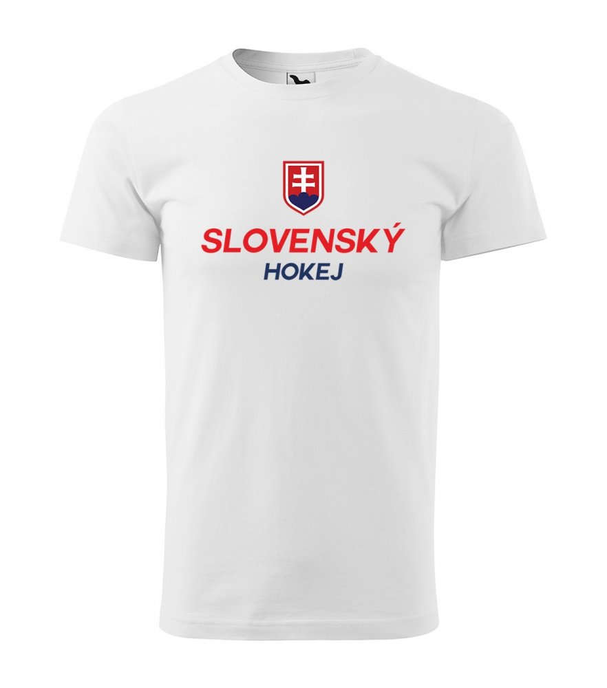 Pánske tričko s logom slovenských hokejistov Bílá M