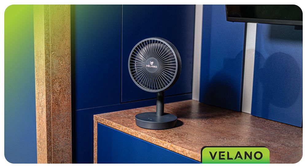 Velano VELWEBS0018 încărcarea ventilatorului de masă prin USB-C