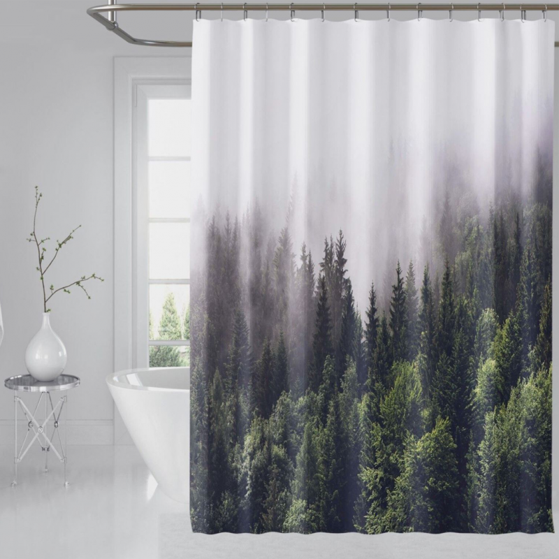 Perdea de duș impermeabilă pentru baie 200 x 180 cm