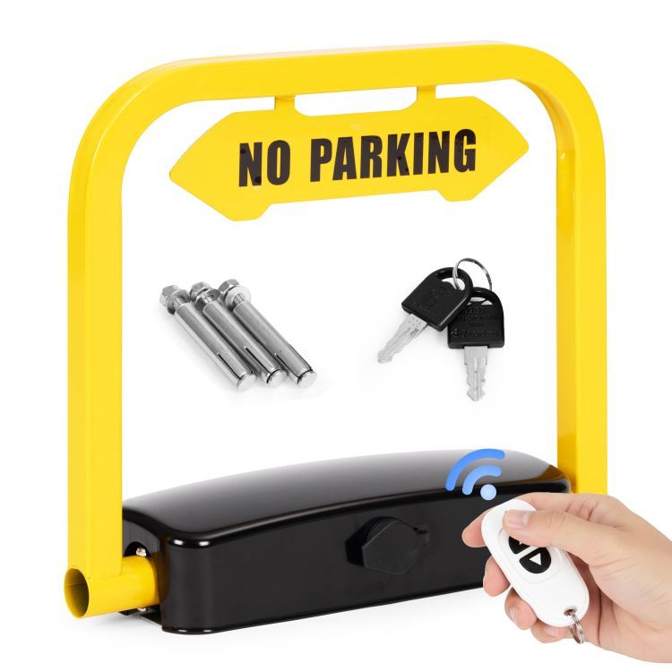 Odolnáparkovaciazábrana,blokádasdiaľkovýmovládanímaalarmom35x39x12cm