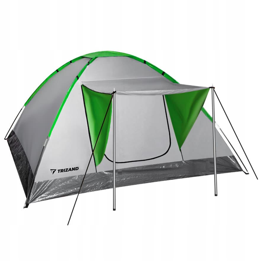 DomTextilu Turistickýstanpre4osoby200x200x110cm-vodeodolný sivá MAX5900779950078