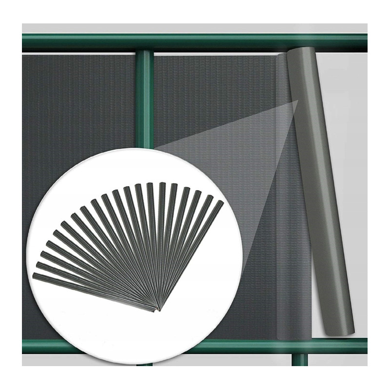 Bandă acoperire gard - GRAFIT, 19 cm x 35 m