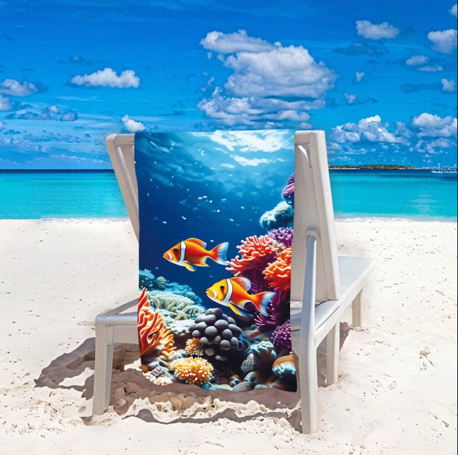 Prosop de plajă Coral reef 100x180 cm