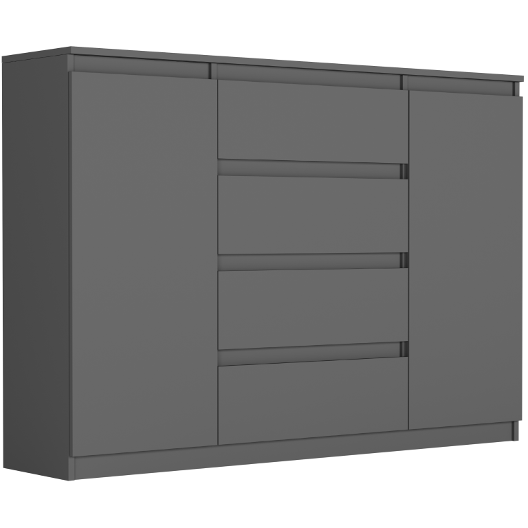 Comoda spațioasă R-140-S4 - diferite variante de culori antracit