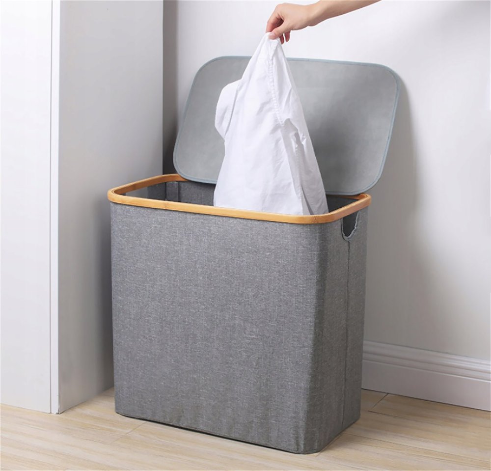 Bambusovýkôšnabielizeň–sivý,60L