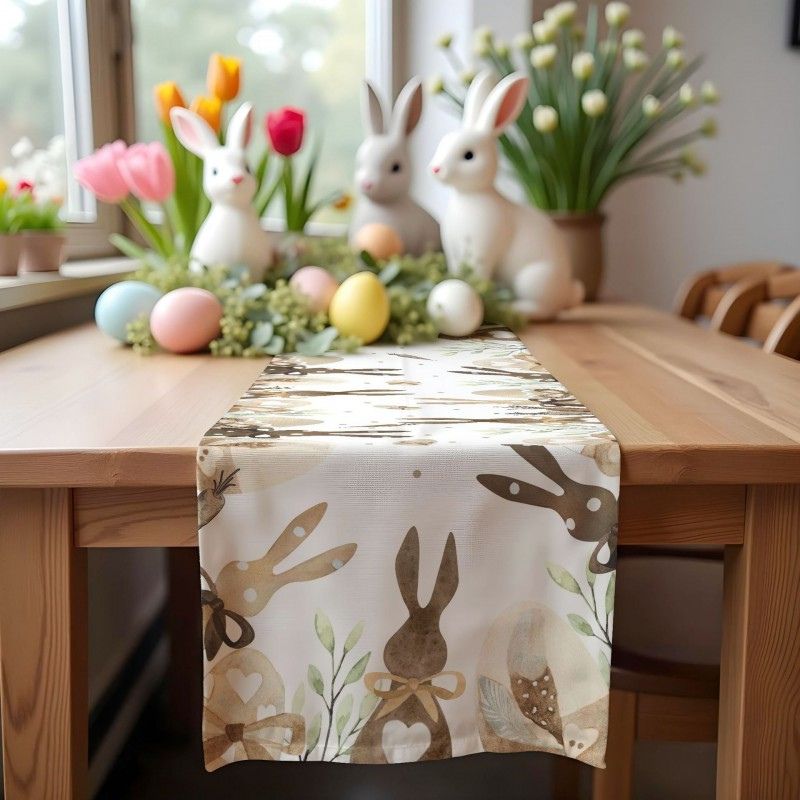 Față de masă din in de Paște - suport de masă 180 x 33 cm Paște