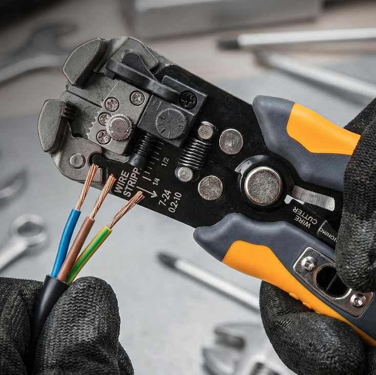 Odizolovacie a krimpovacie kliešte na káble 0,05–10 mm
