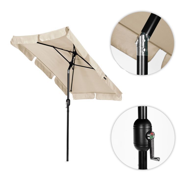 Parasol de grădină elegant cu înclinare reglabilă 200x130 cm Bej