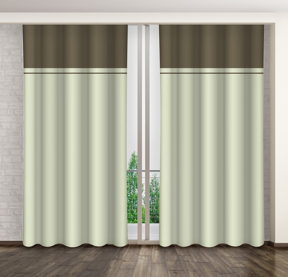 Elegáns kétszínű dekoratív sötétítő függöny Hossz: 270 cm