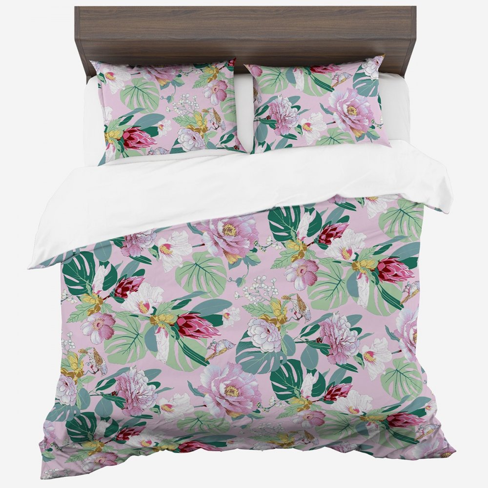 Obliečkyzmikrovláknaskrasnýmdizajnomkvetín64368