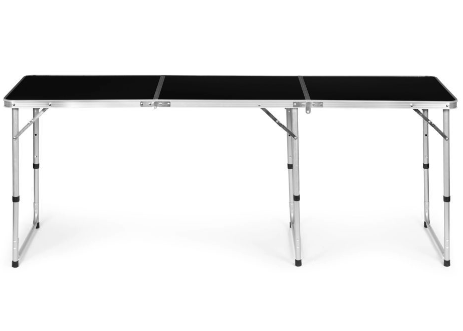 Skladacícateringovýstôl180x60cmčierny3-časťový