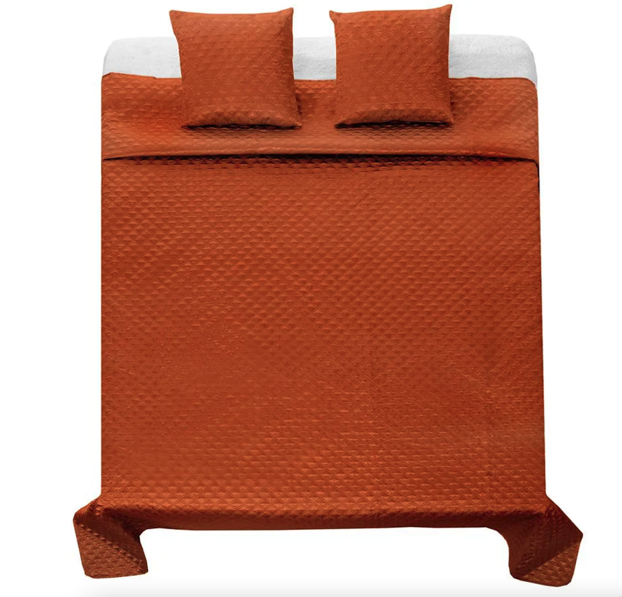 Cuvertură de pat matlasată din satin 200 x 220 cm - PALERMO caramel