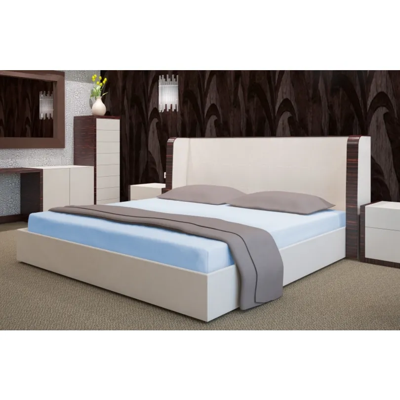 Cearșaf de pat Terry cu elastic - albastru deschis Šírka: 140 cm | Dĺžka: 200 cm