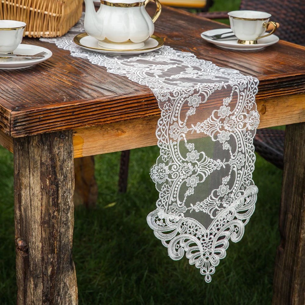 Elegantnákrémováčipkovanáštóla–nadčasovádekoráciaprevášinteriérŠírka:26cm|Dĺžka:280cm