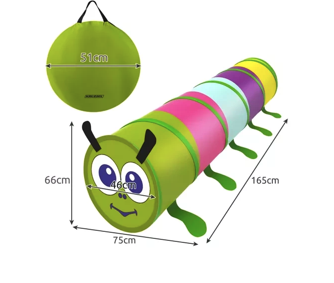 Tunel de joacă pentru copii - omidă 165 cm