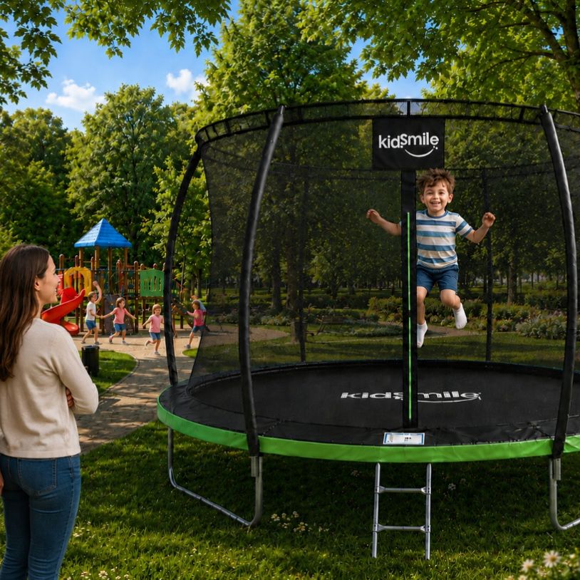 DomTextilu Záhradnátrampolína(10FT)svnútornouochrannousieťouarebríkomružová 312cm ružová