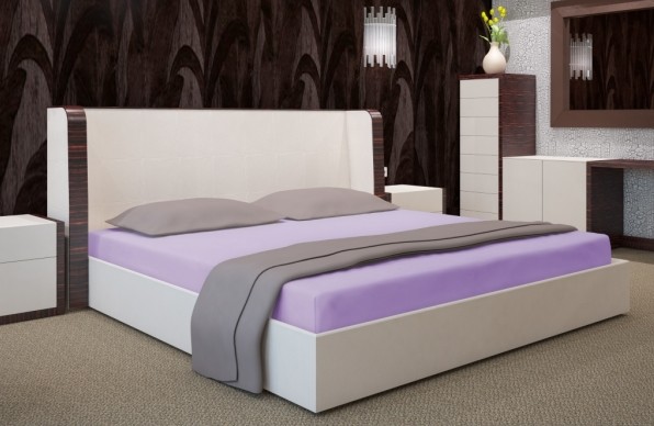 Světlo fialové plachty na postele Šířka: 200 cm | Délka: 220 cm