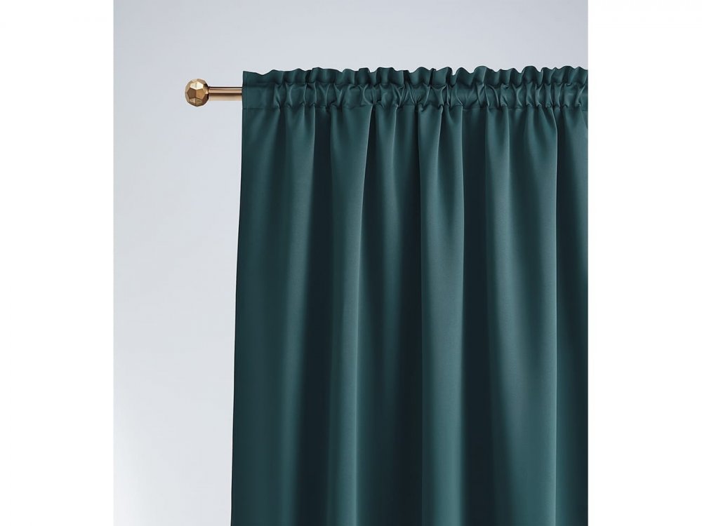 Draperii, verde petrol, cu rejansă 140 x 250 cm