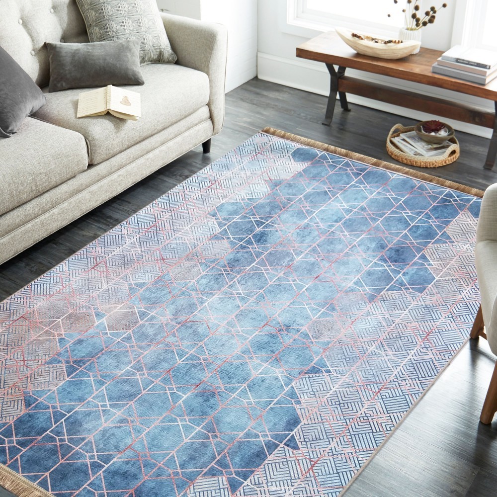 Protišmykový koberec s geometrickým vzorom Šířka: 60 cm | Délka: 100 cm