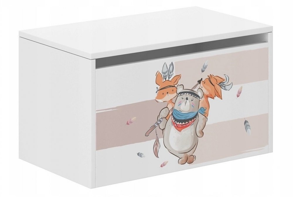 Gyermek tároló doboz állatokkal 40x40x69 cm