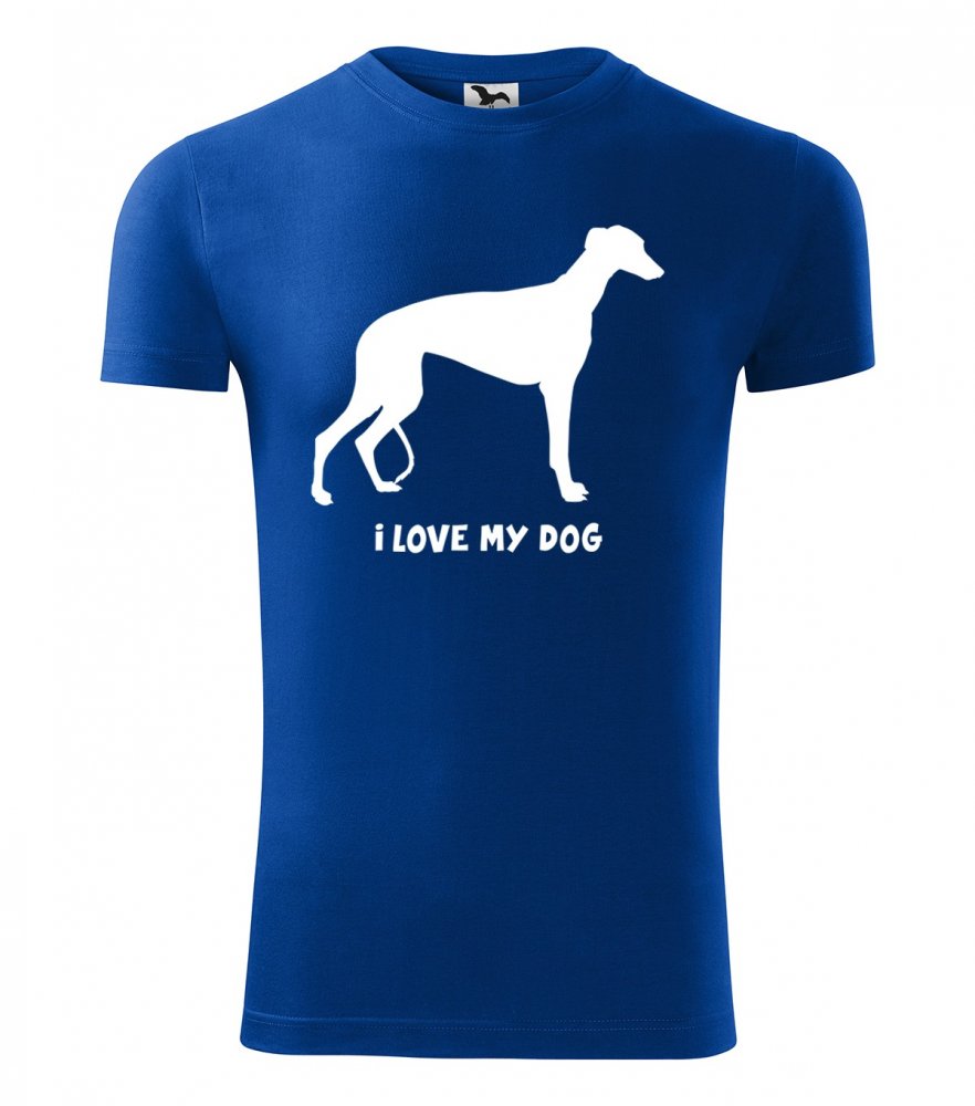 Tričko pre psíčkarov s motívom chrta Modrá M