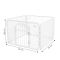 Box pentru animale 91x91x60cm - alb