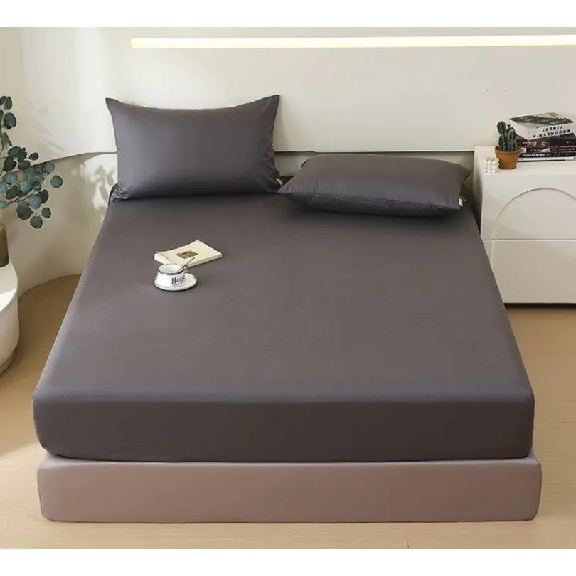 Cearșaf de bumbac cu elastic - grafit Šírka: 160 cm | Dĺžka: 200 cm