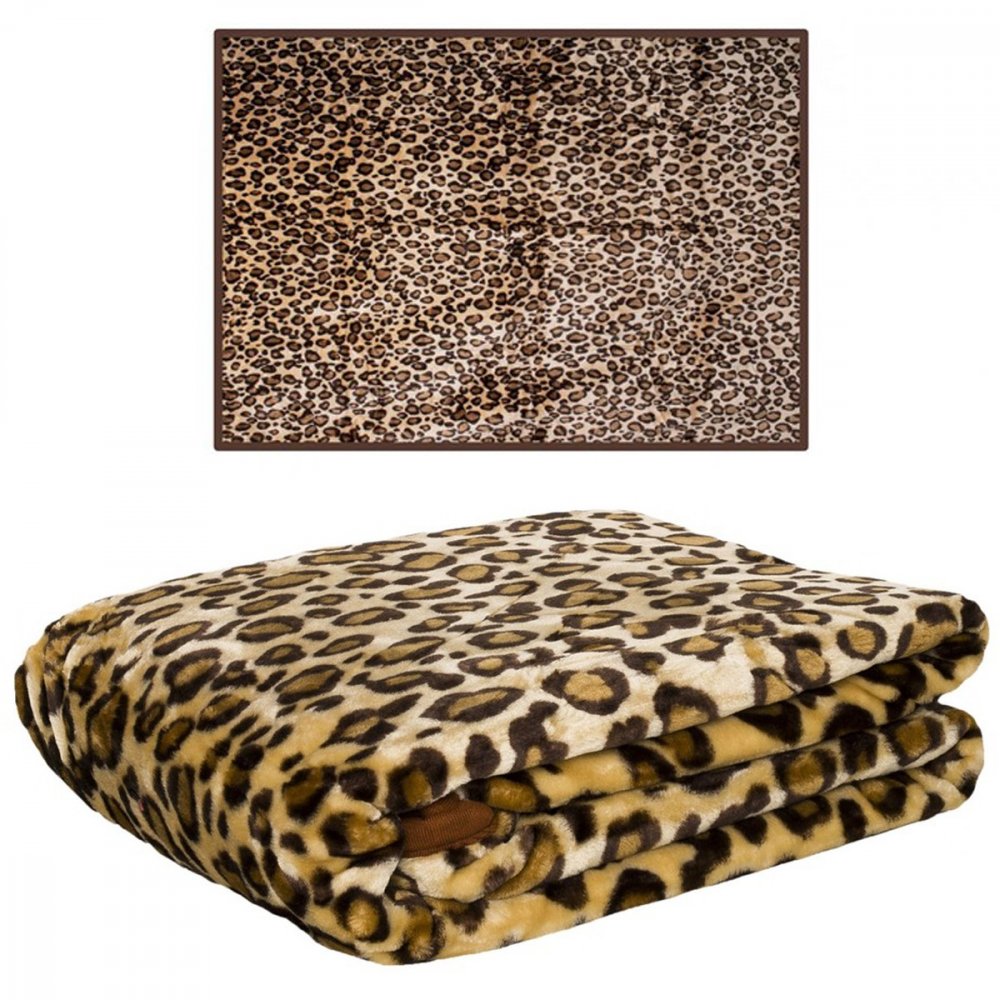 Pătură caldă cu model leopard Lăţime: 160 cm | Lungime: 210 cm