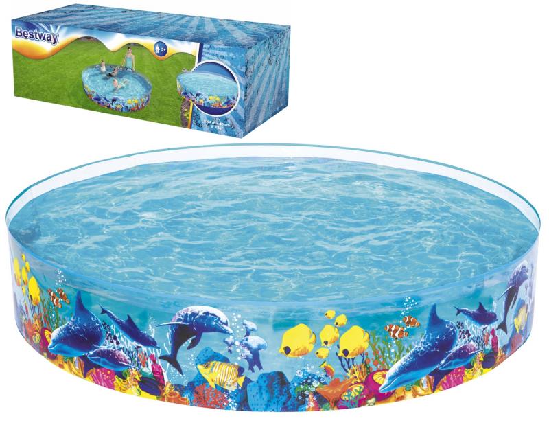 Dětský bazén s pevnou stěnou 244 x 46 cm