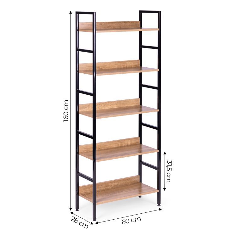 Raft rustic elegant cu 5 rafturi