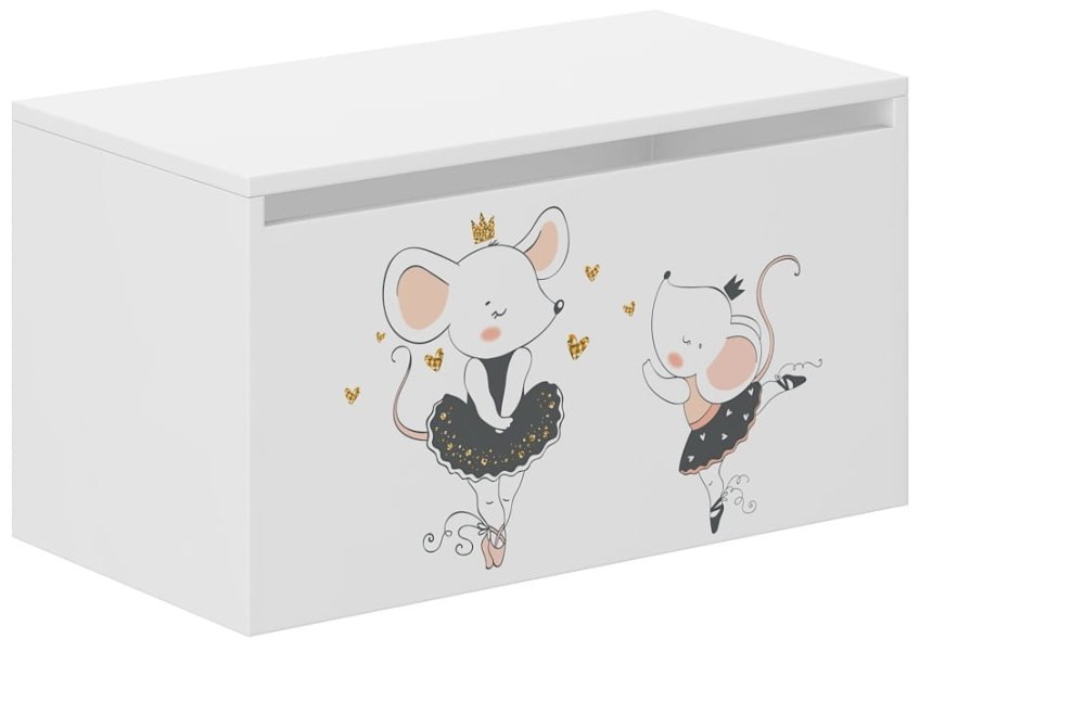 Cutie de depozitare pentru copii cu design de șoricel – 40 × 40 × 69 cm