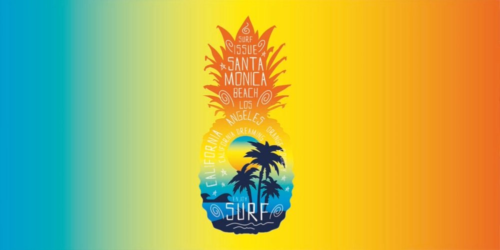 Prosop de plajă cu uscare rapidă multicolor cu ananas Lățime: 100 cm | Lungime: 180 cm