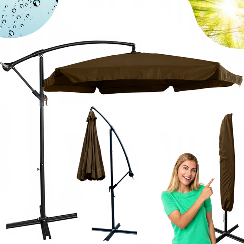 Parasol de grădină mare cu suport FANGO