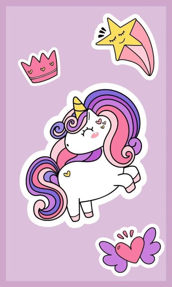 Prosop de bumbac pentru copii cu unicorn și fundal violet Lățime: 30 cm | Lungime: 50 cm